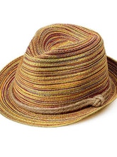 Load image into Gallery viewer, Summer Travel Sunscreen Beach Parent-child Straw Hat Rainbow Sun Hat Roll Cap