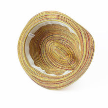 Load image into Gallery viewer, Summer Travel Sunscreen Beach Parent-child Straw Hat Rainbow Sun Hat Roll Cap