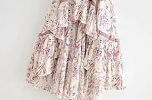 Load image into Gallery viewer, Boho Vintage Deep V-neck Irregular Backless Print Dress