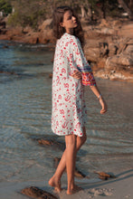 Load image into Gallery viewer, Bohemian Nine-point Sleeve V-neck Loose Ethnic Print Dress Skirt