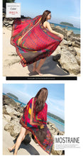 Load image into Gallery viewer, Red Dot National Style Vacation Printing Sunscreen Scarf Shawl Beach Towel