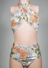 Load image into Gallery viewer, Printed High Waist Large Size Swimsuit Bikini