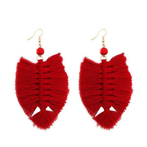 Bohemian Style Tassel Alloy Earrings