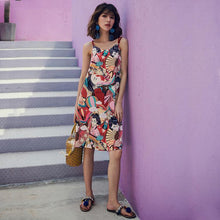 Load image into Gallery viewer, Bohemian Style Beach Holiday Print Sling Dress Mini Dress