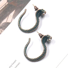 Load image into Gallery viewer, Retro hand-woven rope serpentine earrings