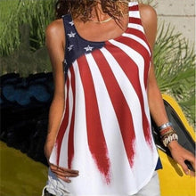 Load image into Gallery viewer, Summer Independence Day Sleeveless Printed Camisole T-shirt