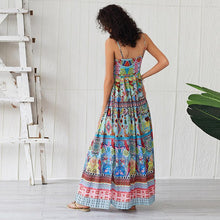 Load image into Gallery viewer, Bohemian Printed Sling Long Dress