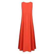 Load image into Gallery viewer, Two-way Bohemian Colorblock Sleeveless Long Dress