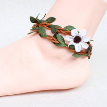 Load image into Gallery viewer, Leaf Rattan Weave Flower Vintage Anklet