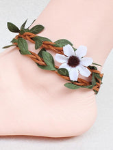 Load image into Gallery viewer, Leaf Rattan Weave Flower Vintage Anklet