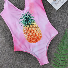 Load image into Gallery viewer, Pineapple Print One Piece Bikini