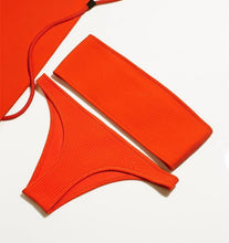 Load image into Gallery viewer, Solid Color Bikini Split Swimsuit