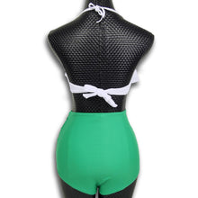 Load image into Gallery viewer, High waist sexy swimsuit white lace green pants for ladies