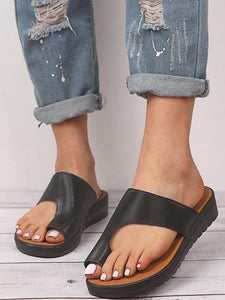 Women Leather Shoes Comfy Platform Flat  Ladies