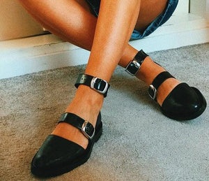 Baotou flat-bottom color matching sandals women