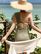 Load image into Gallery viewer, Sexy Floral One-Shoulder Twisted One Piece Swimsuit
