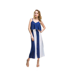 Summer Spaghetti Strap Chiffon Beach Maxi Dress