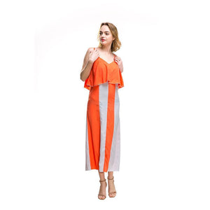 Summer Spaghetti Strap Chiffon Beach Maxi Dress