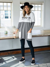 Load image into Gallery viewer, Women&#39;s God Is Still In Control Print Contrast Top