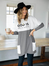 Load image into Gallery viewer, Women&#39;s God Is Still In Control Print Contrast Top