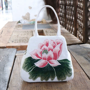 Ethnic embroidery BAG canvas leisure bag handbag embroidery three-dimensional bag