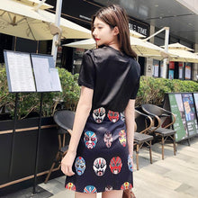 Load image into Gallery viewer, Summer New Temperament National Style Facebook Print Short Skirt