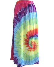 Load image into Gallery viewer, Fashion Tie-dye Colorful Swirl Print Elastic Loose Waist Midi Skirt