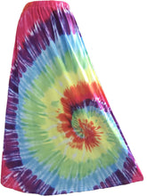 Load image into Gallery viewer, Fashion Tie-dye Colorful Swirl Print Elastic Loose Waist Midi Skirt