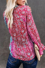 Load image into Gallery viewer, Summer Casual Loose Printing Long-sleeved V-neck Shirt