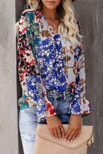 Load image into Gallery viewer, Summer Casual Loose Printing Long-sleeved V-neck Shirt