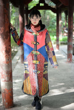 Load image into Gallery viewer, Boho Winter Patchwork Lamb Cashmere Thick Long Cotton Coat