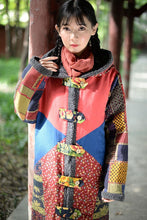 Load image into Gallery viewer, Boho Winter Patchwork Lamb Cashmere Thick Long Cotton Coat