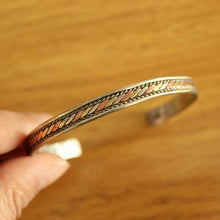 Load image into Gallery viewer, Open Fashion Bracelet Three Color Copper Tibetan Bonded Women&#39;s vintage Style bracelet