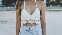 Load image into Gallery viewer, Handmade Knit Bikini Solid Color Sling Top