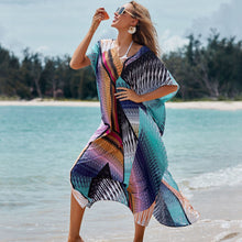 Load image into Gallery viewer, Beach blouse positioning print bikini sunscreen holiday dress