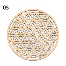 Load image into Gallery viewer, 1PC Flower of Life Shape Wooden Wall Sign Laser Cut Non-slip Coaster Set Wood Placemats Table Mat Round Cup Pad Art Home Decor