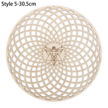 Load image into Gallery viewer, 1PC Flower of Life Shape Wooden Wall Sign Laser Cut Non-slip Coaster Set Wood Placemats Table Mat Round Cup Pad Art Home Decor