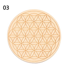 Load image into Gallery viewer, 1PC Flower of Life Shape Wooden Wall Sign Laser Cut Non-slip Coaster Set Wood Placemats Table Mat Round Cup Pad Art Home Decor