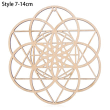 Load image into Gallery viewer, 1PC Flower of Life Shape Wooden Wall Sign Laser Cut Non-slip Coaster Set Wood Placemats Table Mat Round Cup Pad Art Home Decor