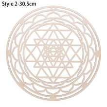 Load image into Gallery viewer, 1PC Flower of Life Shape Wooden Wall Sign Laser Cut Non-slip Coaster Set Wood Placemats Table Mat Round Cup Pad Art Home Decor