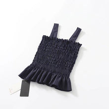 Load image into Gallery viewer, 3 colors sexy slim pleated camisole tops for vacation beach holiday