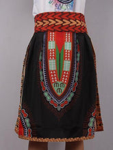 Load image into Gallery viewer, African Print High Waist Casual Skirt