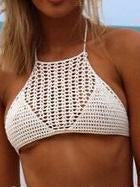 Load image into Gallery viewer, Sexy Knit Halter Swimwear Beach Bikini Tops