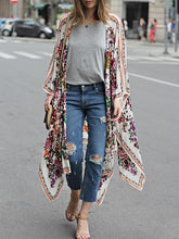 Load image into Gallery viewer, Bohemian Floral Printed Long Large Shawl Capes Coat