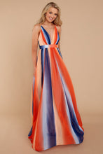 Load image into Gallery viewer, Print V Neck Spaghetti Strap Maxi Long Dress