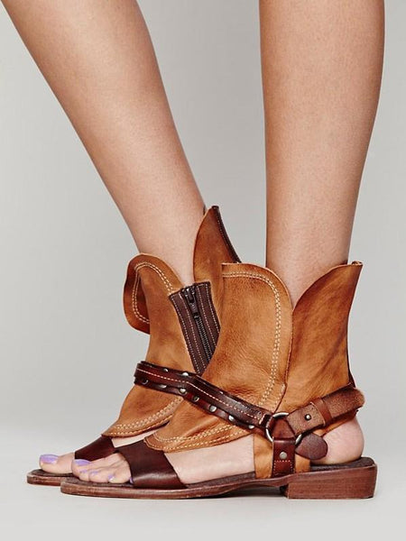 Summer Beach Open Toe Flats Shoes
