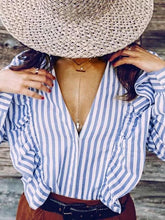 Load image into Gallery viewer, Fashion Stripe Long Sleeve T Shirt Top Blouse