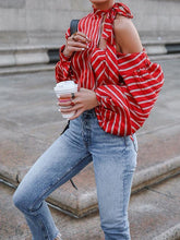Load image into Gallery viewer, Fashion Stripe Long Sleeve T Shirt Tops