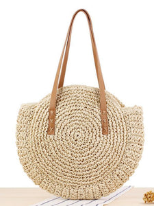 Summer Beach Round Straw Shoulder Bag