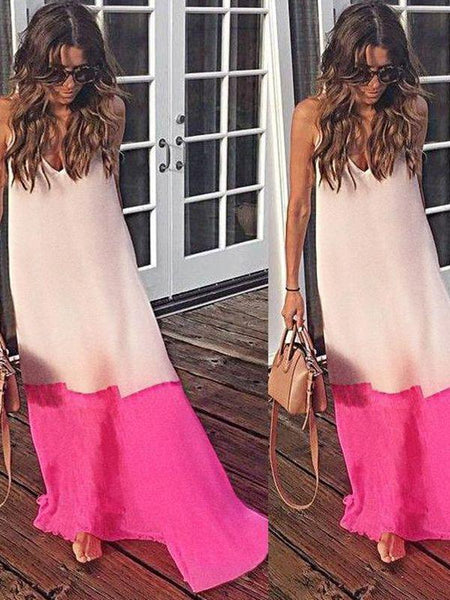 Casul Beach Chiffon Sling Sexy Long Dress